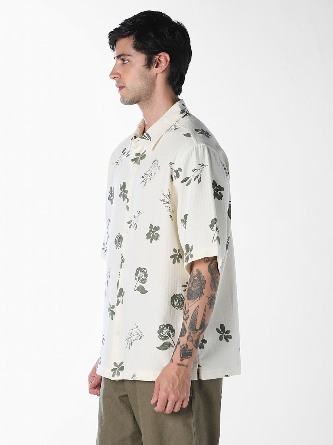 Floral Cotton Oversized Shirt