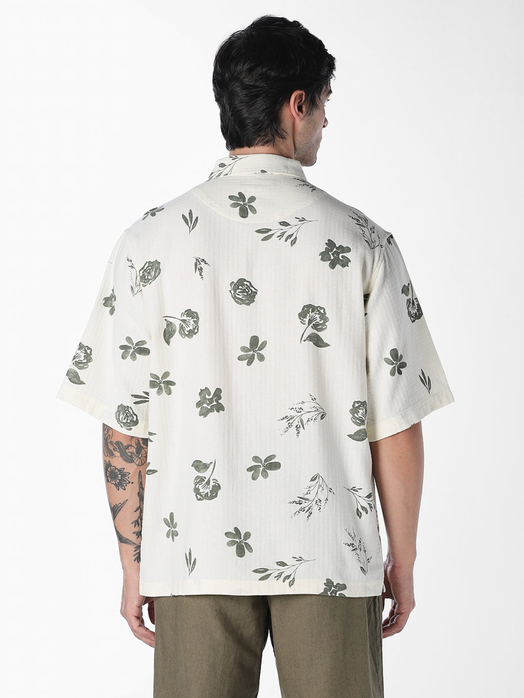 Floral Cotton Oversized Shirt