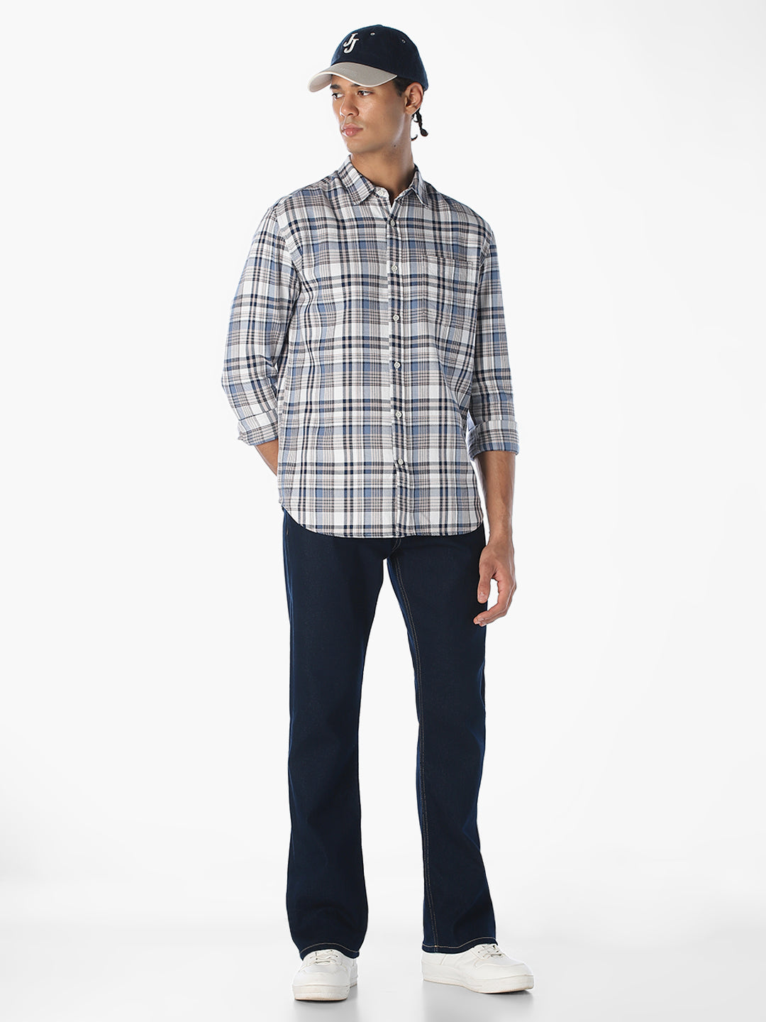 Blue Check Regular Fit Shirt