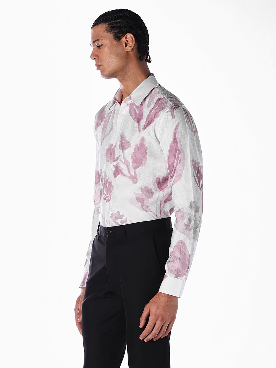 Floral Slim Fit Full Sleeves Shirt