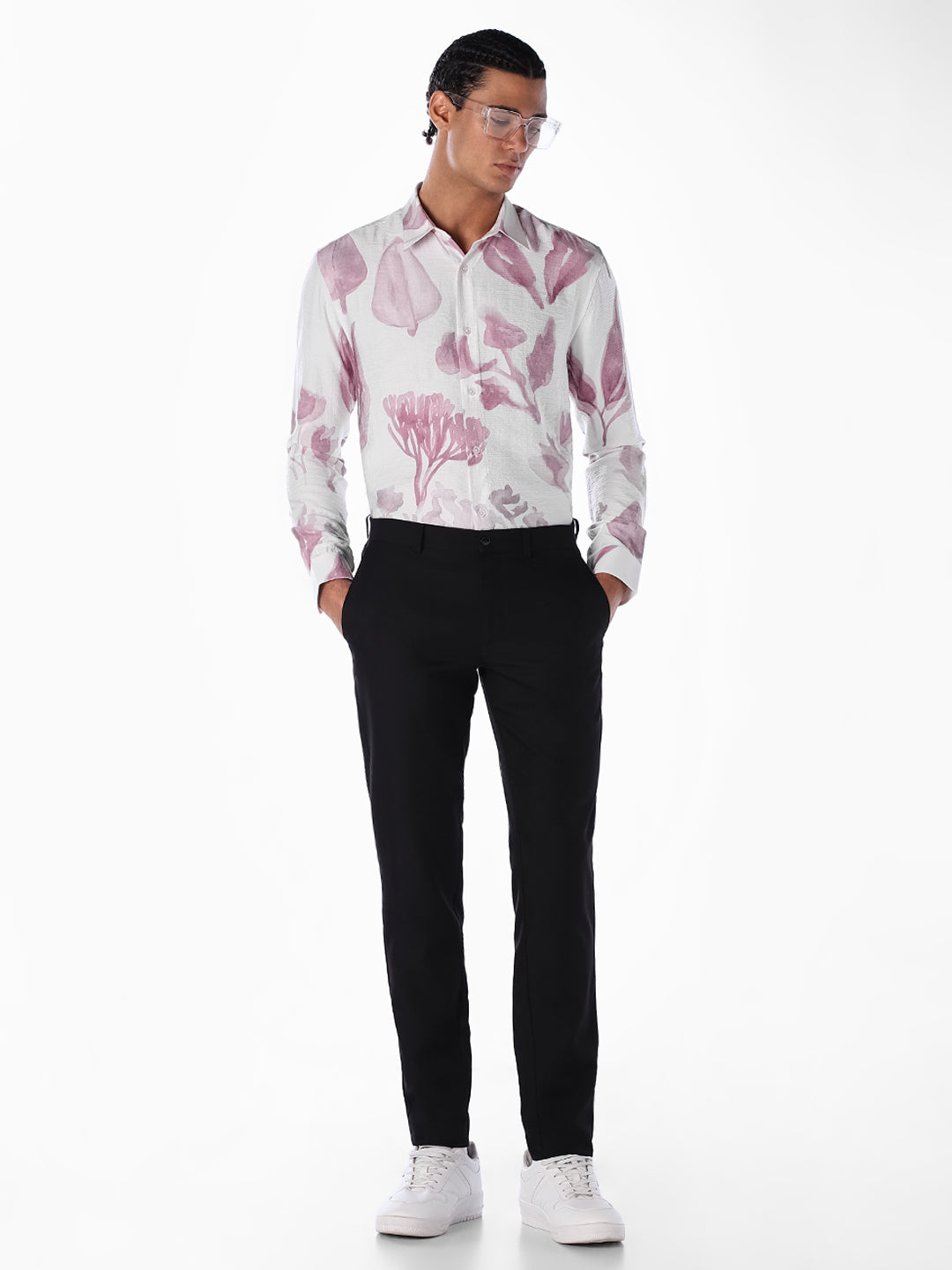 Floral Slim Fit Full Sleeves Shirt