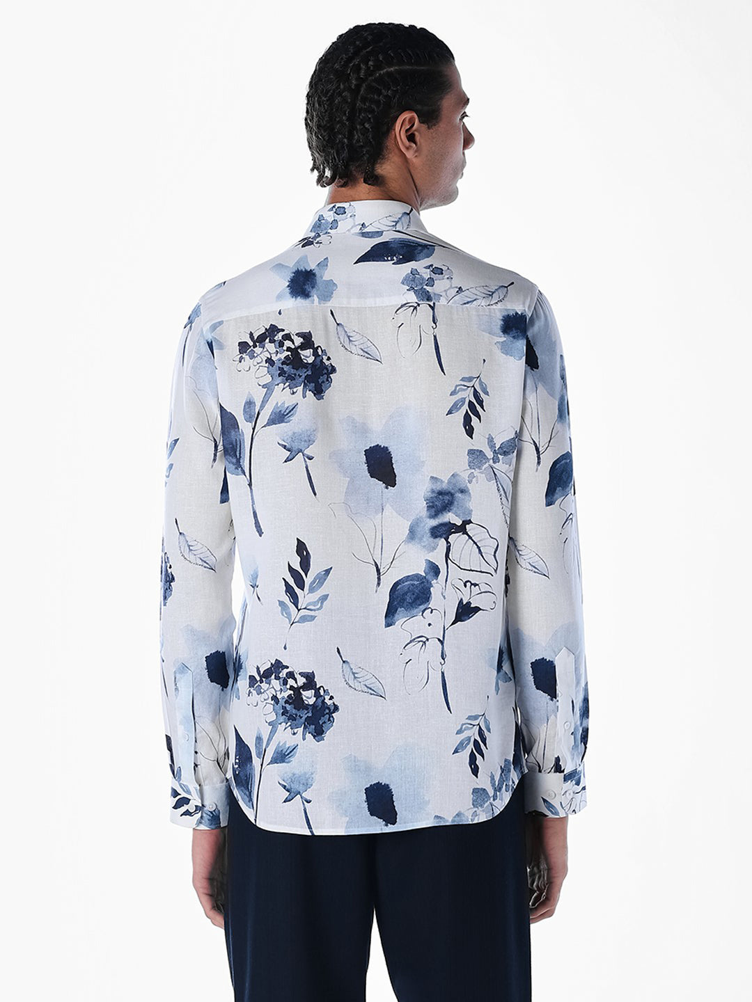 Linen Blend Printed Shirt