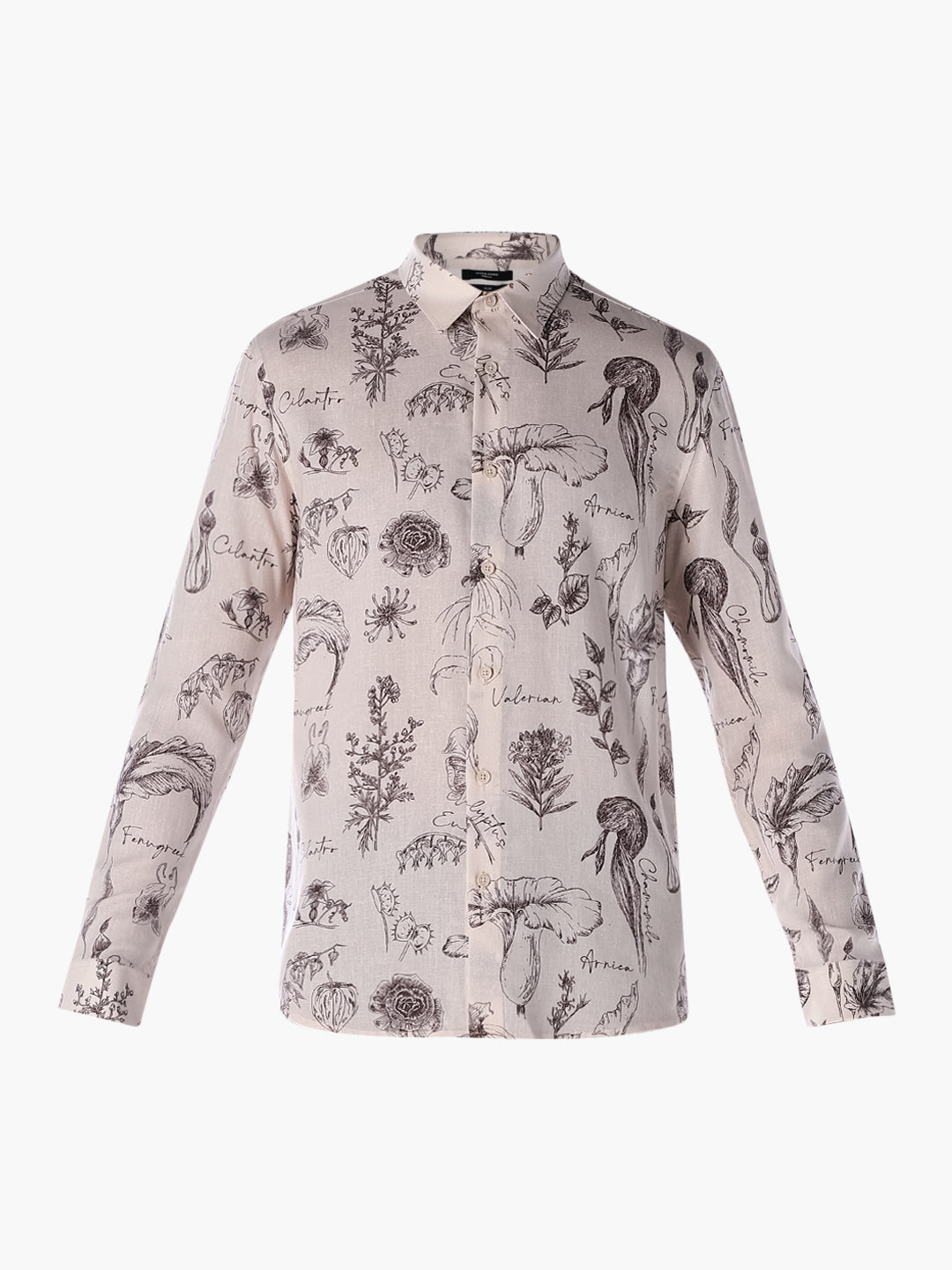 Floral Slim Fit Linen Blend Shirt