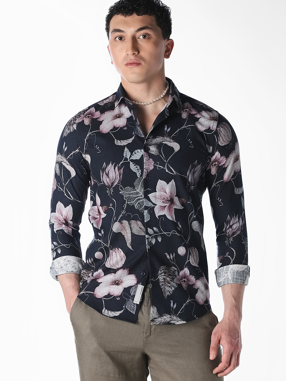 Printed Linen Blend Shirt