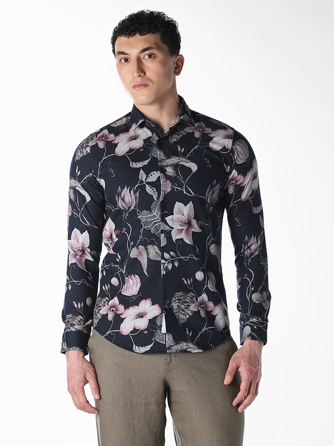 Printed Linen Blend Shirt