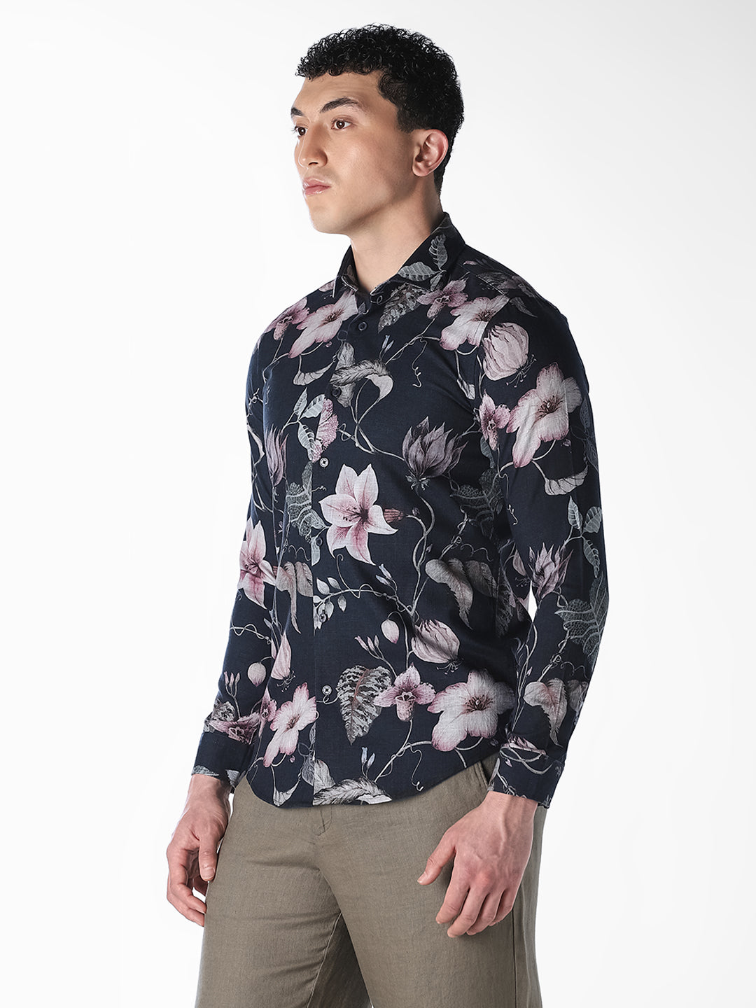 Printed Linen Blend Shirt