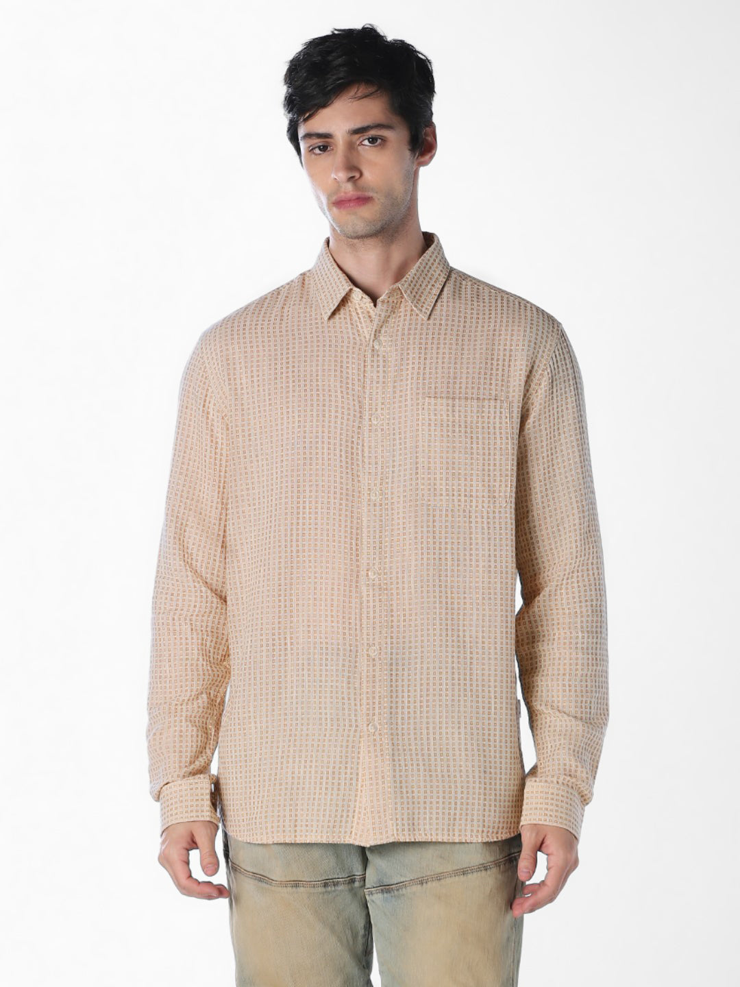 Dobby Cotton Full Sleeves Shirt