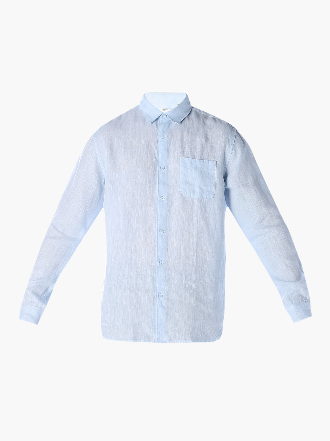 Light Blue Linen Regular Fit Shirt