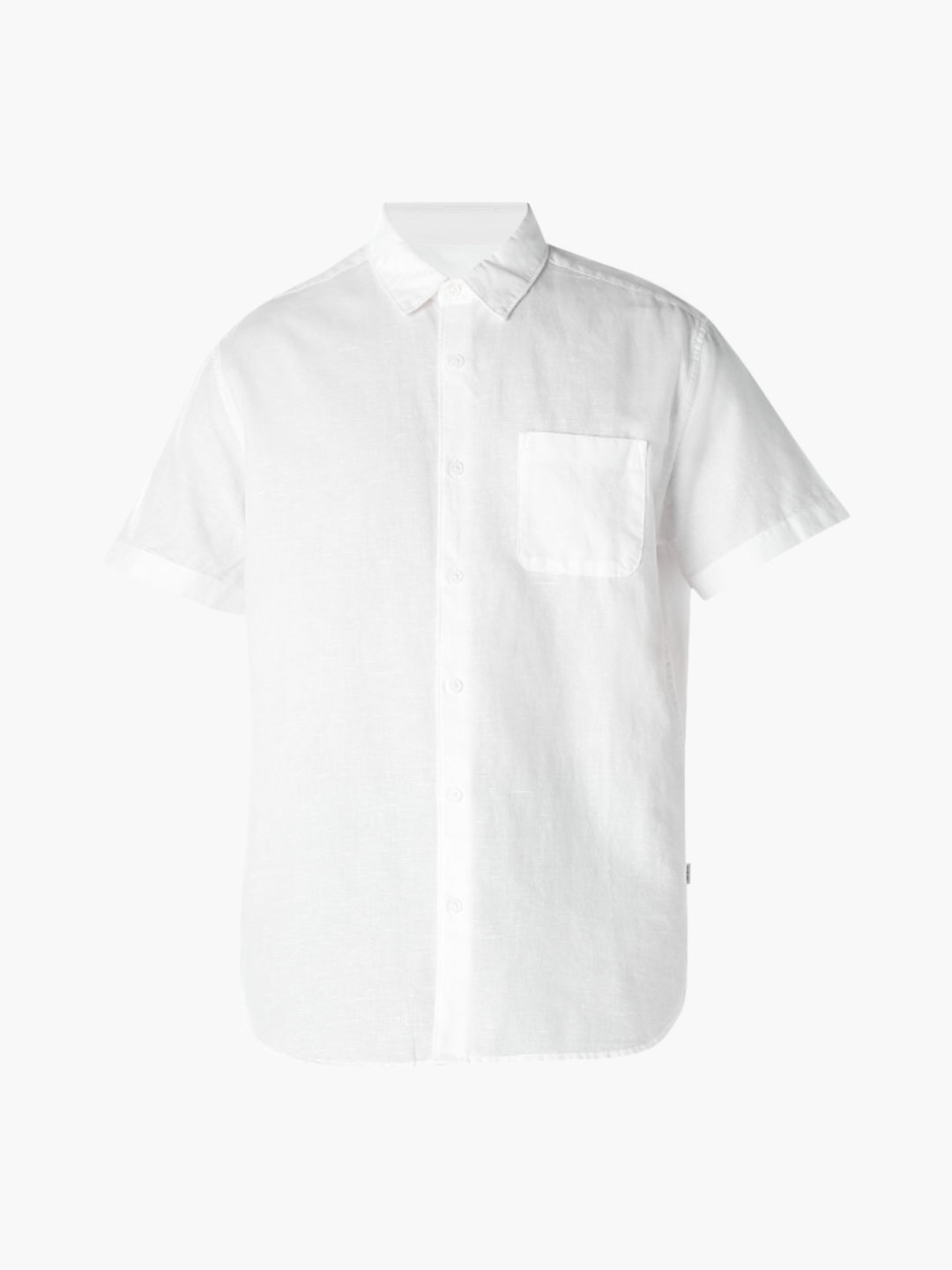 White Linen Short Sleeves Shirt