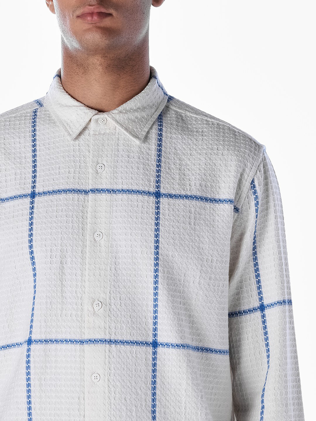 Textured Check Regular Fit Shirt