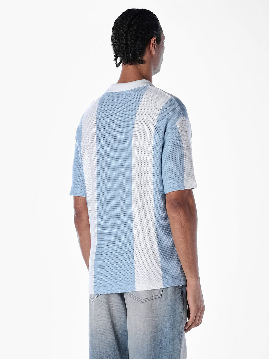 Colourblocked Oversized Knitted Polo
