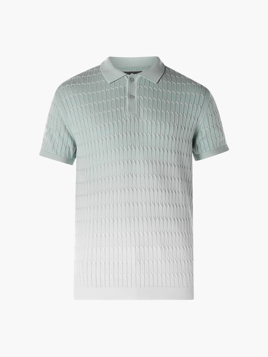 Jacquard Knitted Cotton Polo