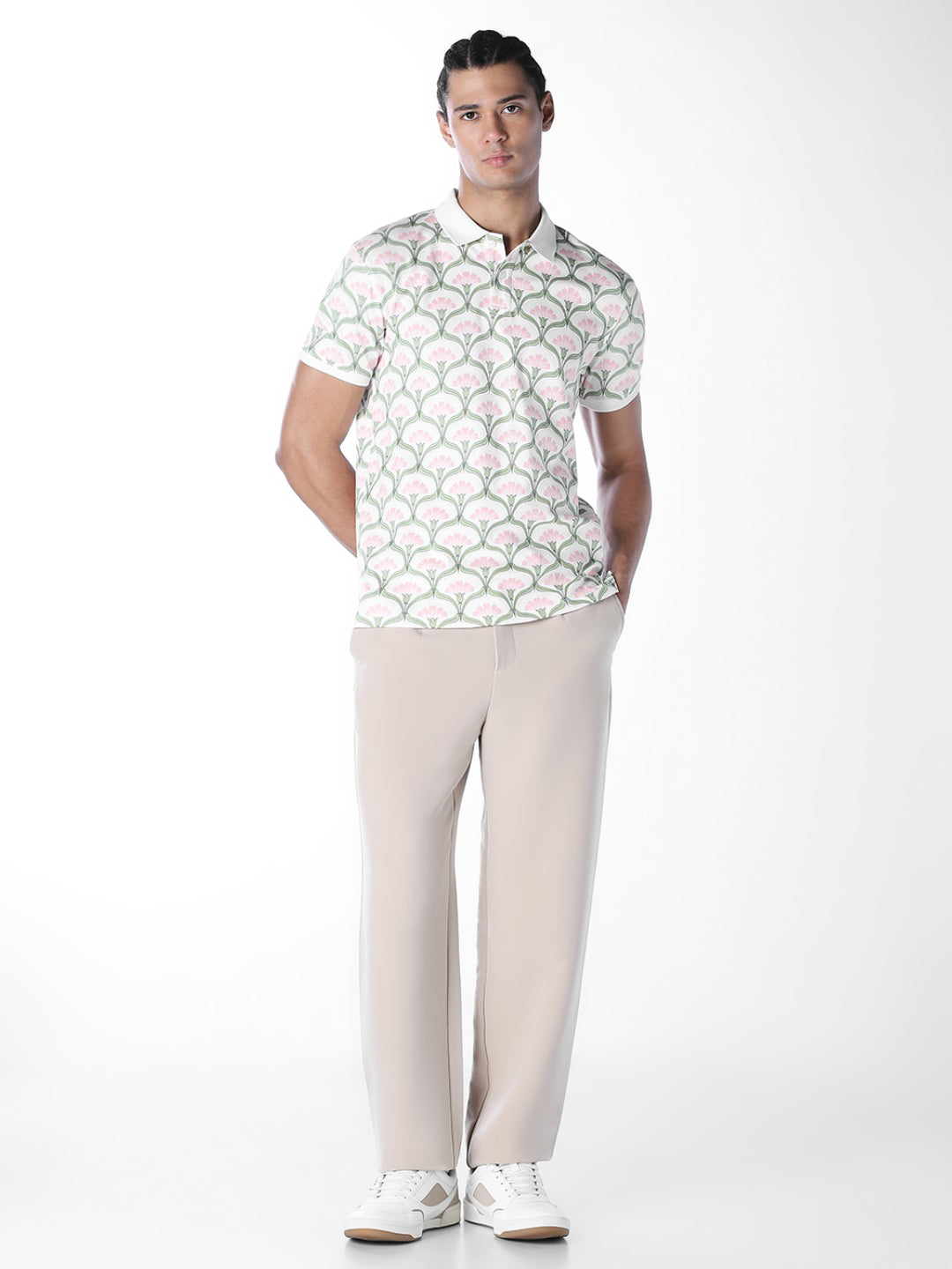 Printed Cotton Polo