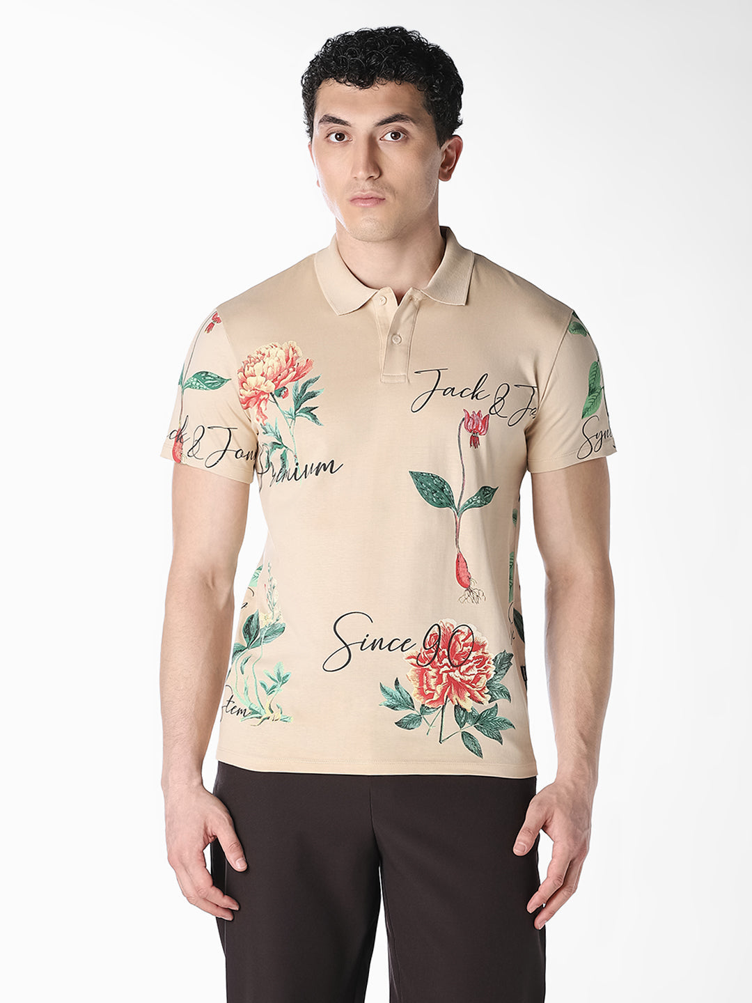 Printed Cotton Regular Fit Polo