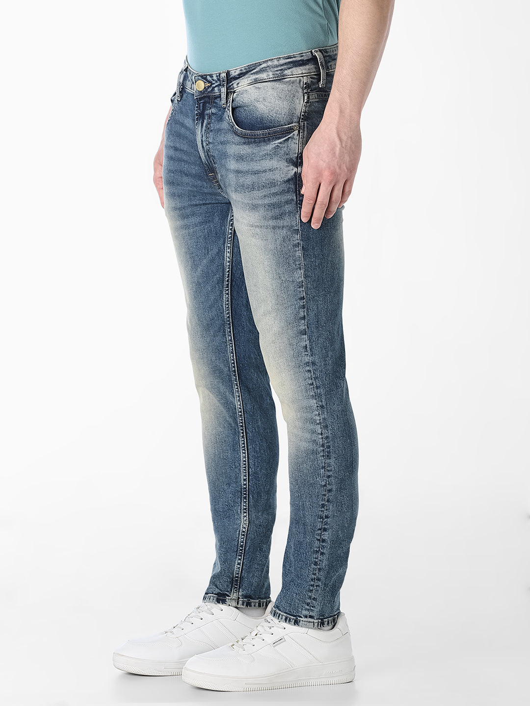 Heavily Washed Ben Skinny Fit Jeans