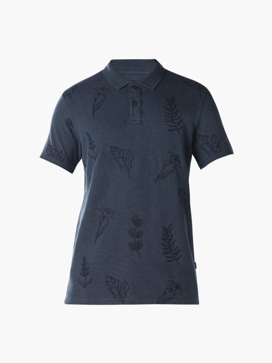 Dark Blue Embroidered Polo