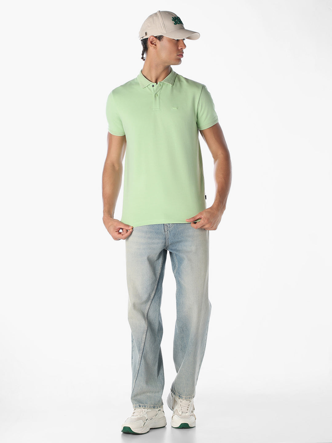 Mint Green Cotton Polo