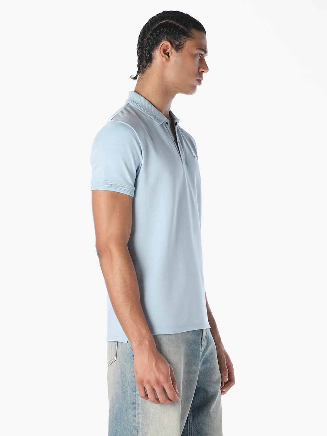 Light Blue Cotton Polo