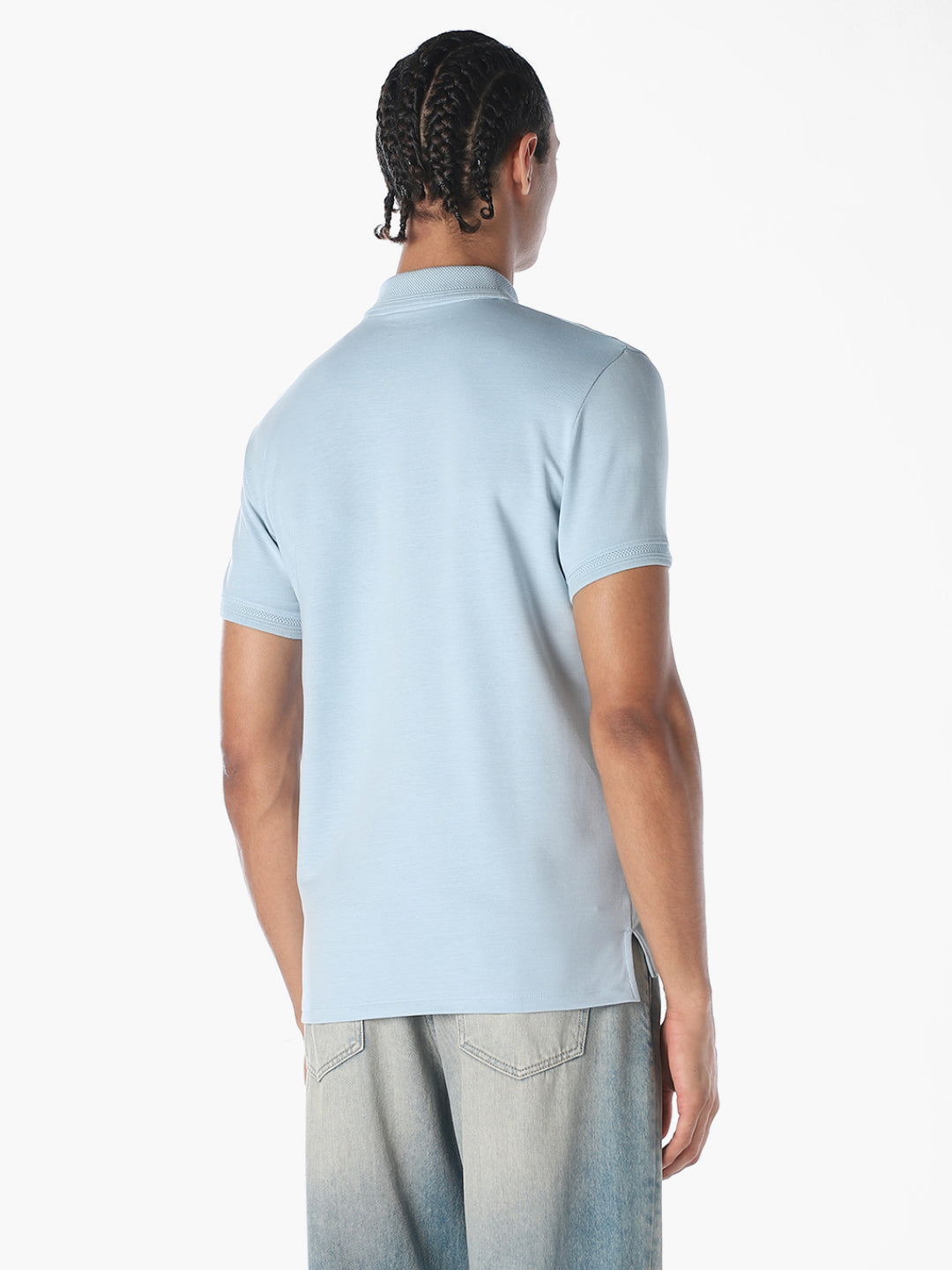 Light Blue Cotton Polo