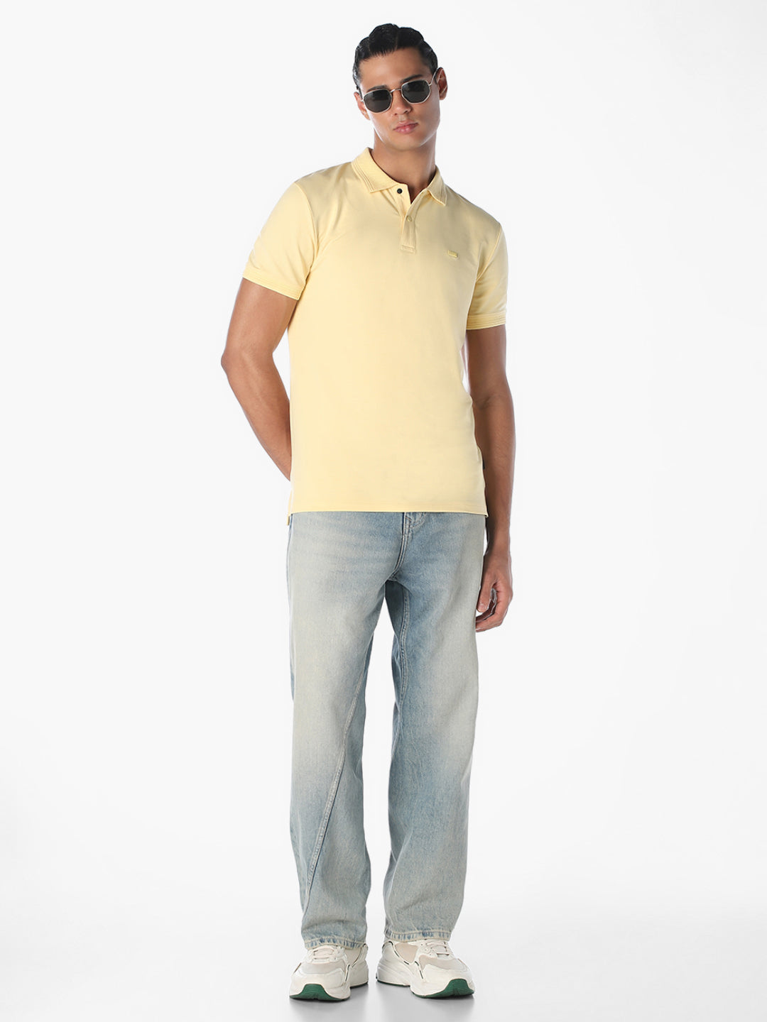 Light Yellow Cotton Polo