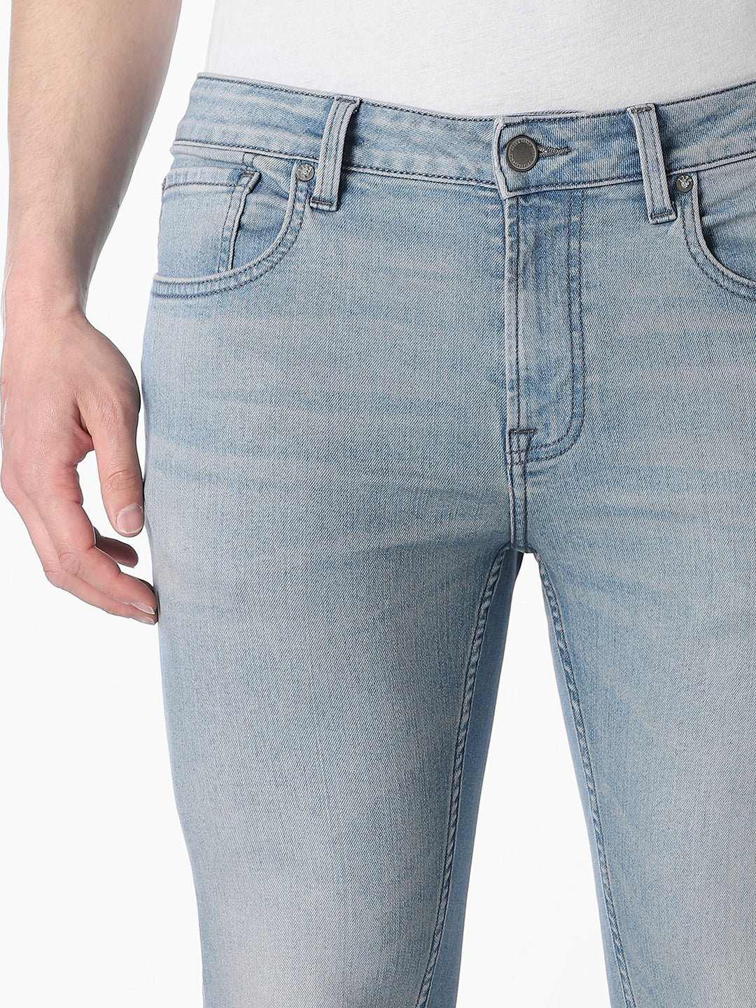 Light Blue 5 Pocket Ben Skinny Jeans