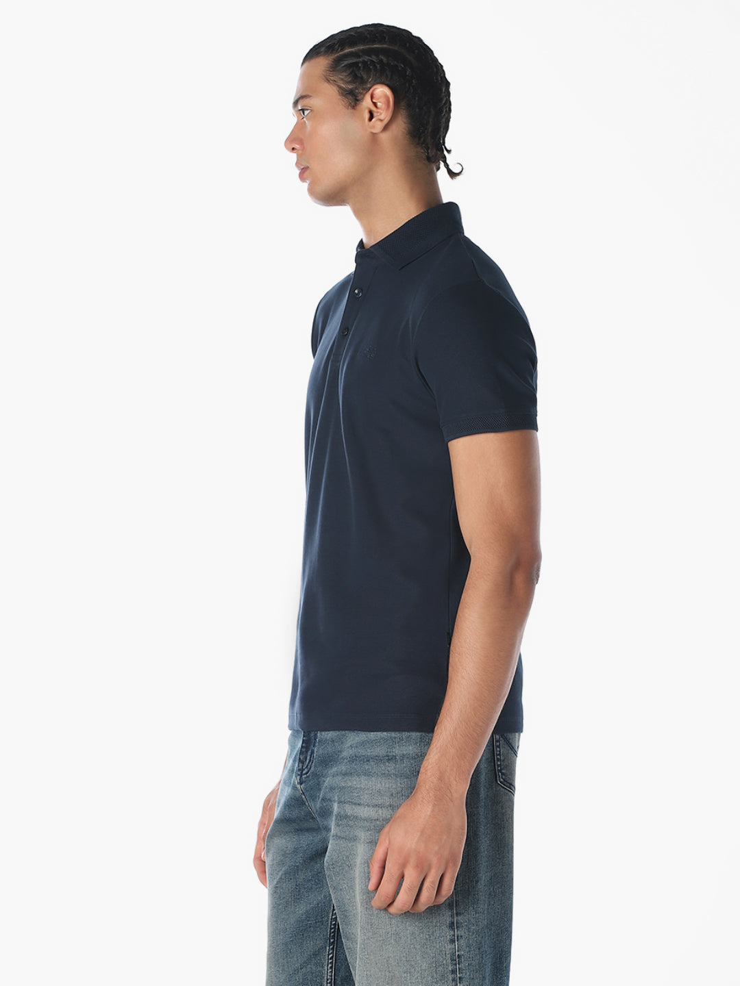 Navy Blue Regular Fit Polo