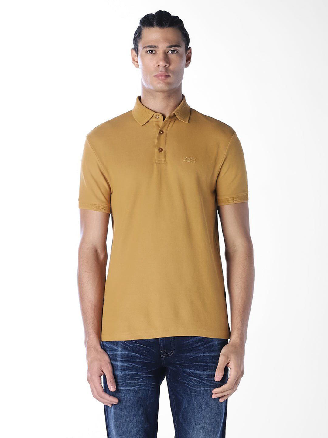 Knitted Logo Print Polo