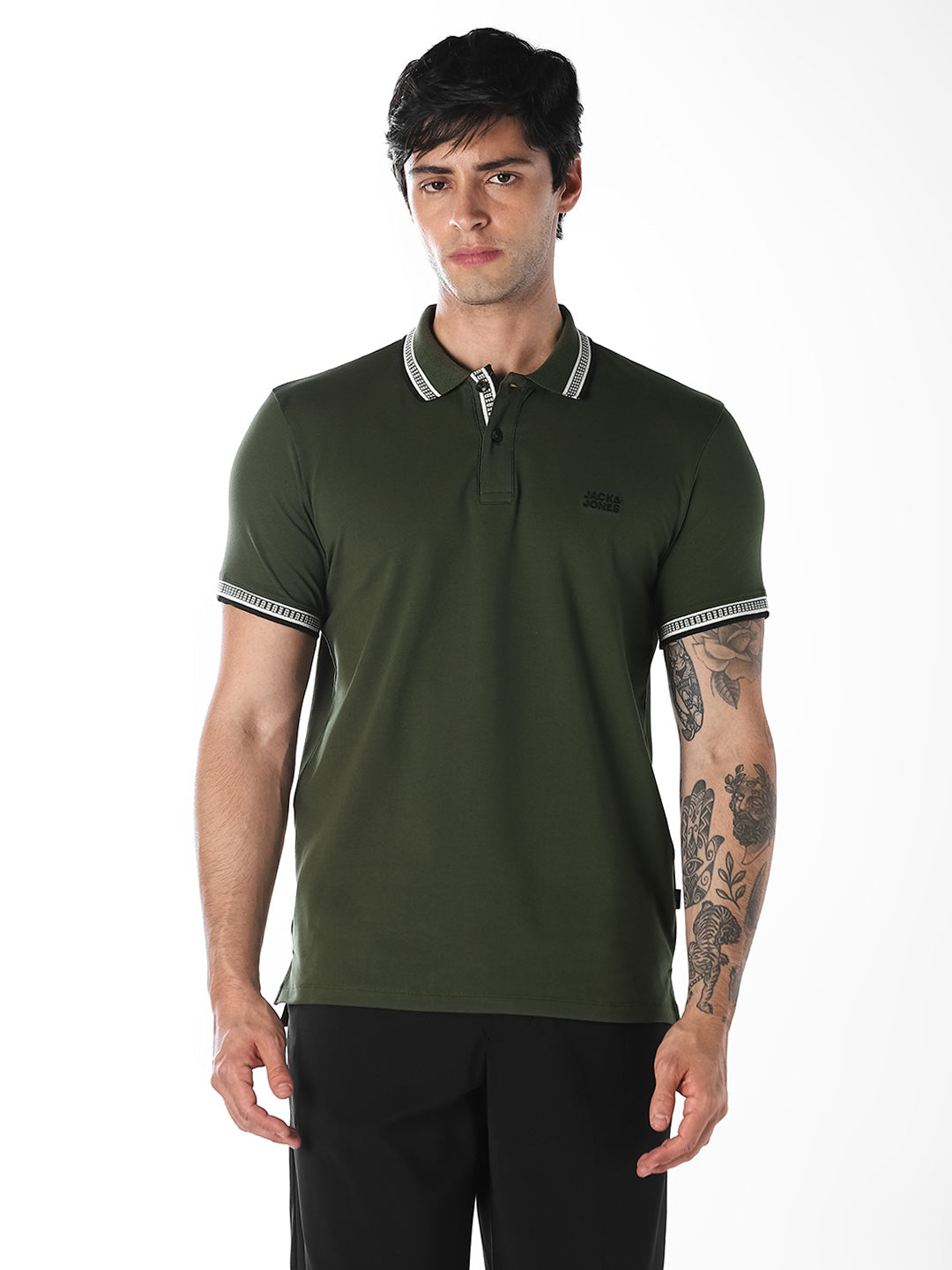 Contrast Tipping Knitted Polo