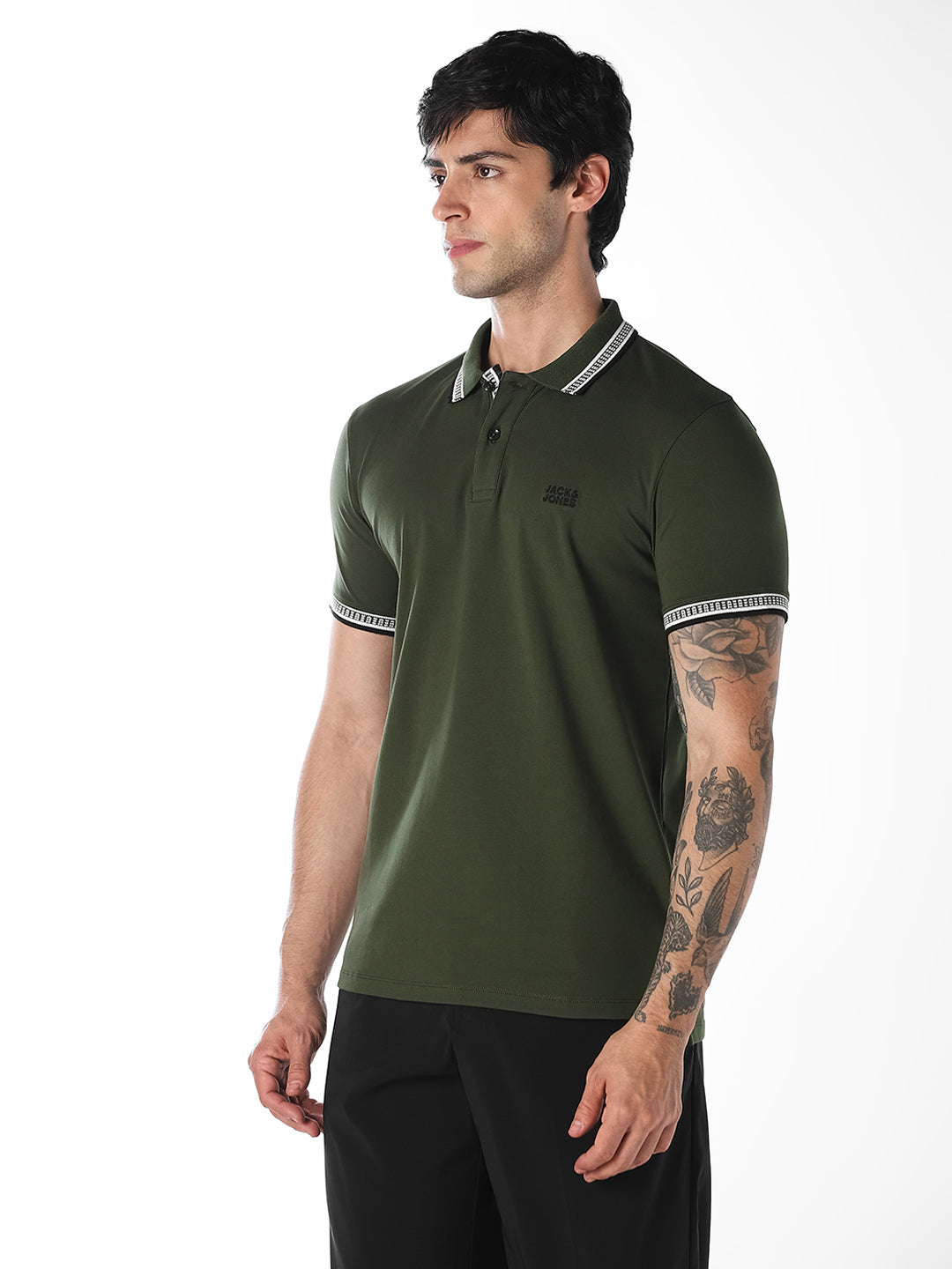 Contrast Tipping Knitted Polo