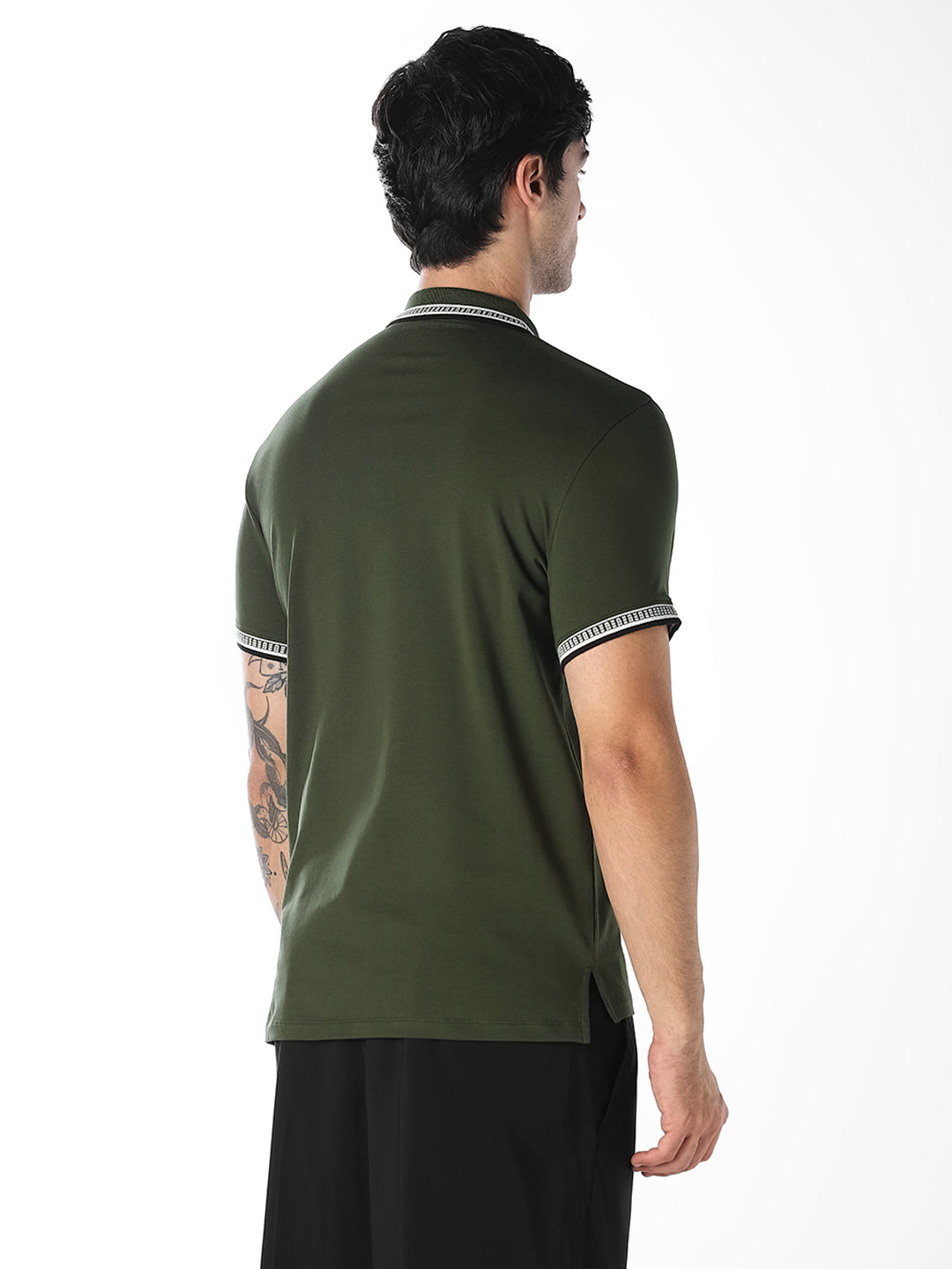 Contrast Tipping Knitted Polo