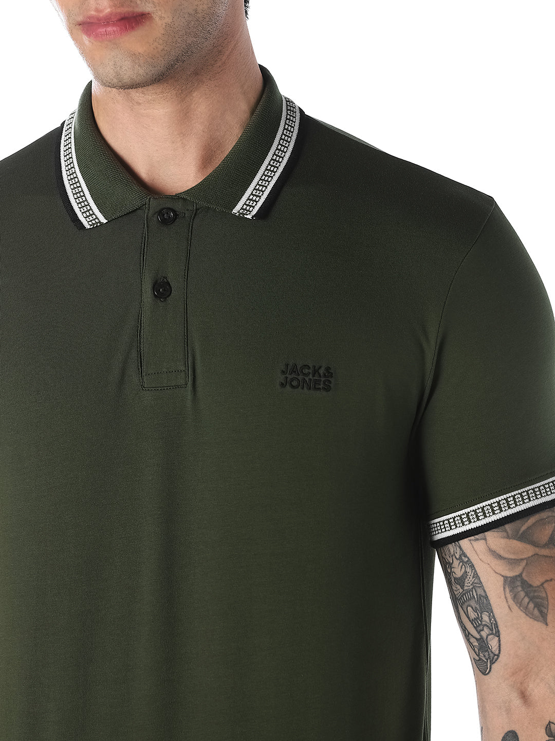 Contrast Tipping Knitted Polo