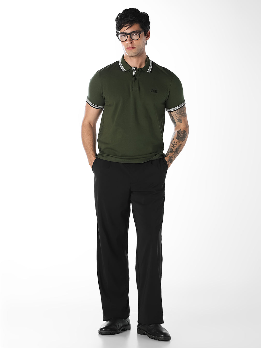 Contrast Tipping Knitted Polo