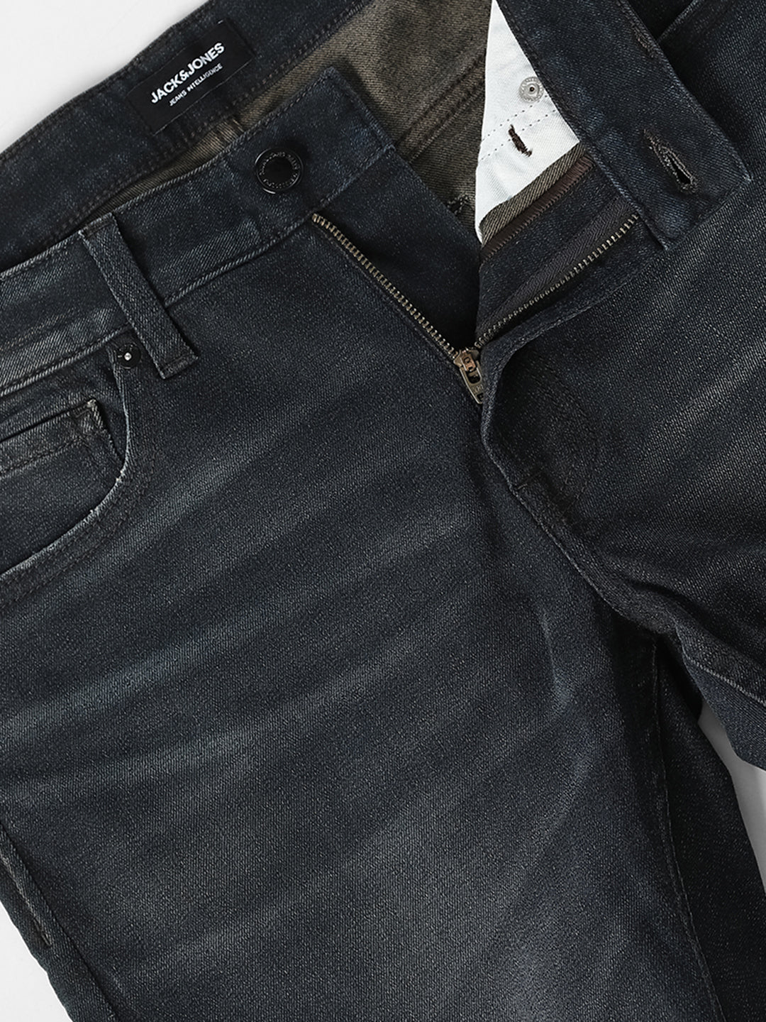 Heavily Washed Distressed Regular Fit Jeans