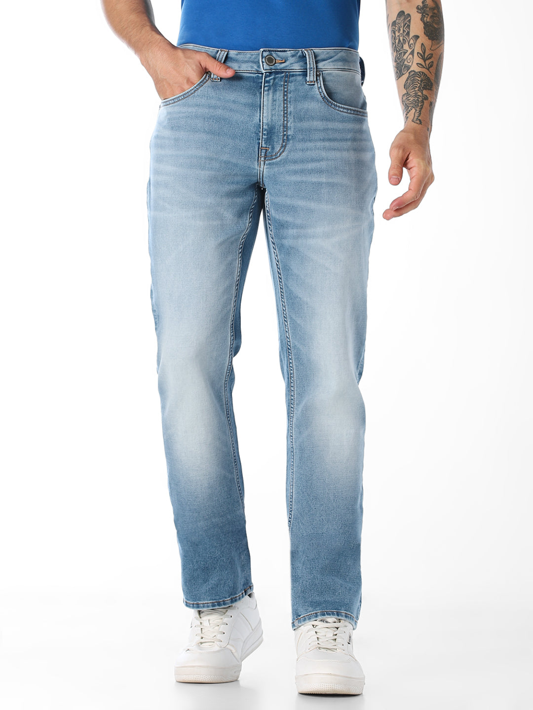 Blue 5 Pocket Clark Regular Fit Jeans