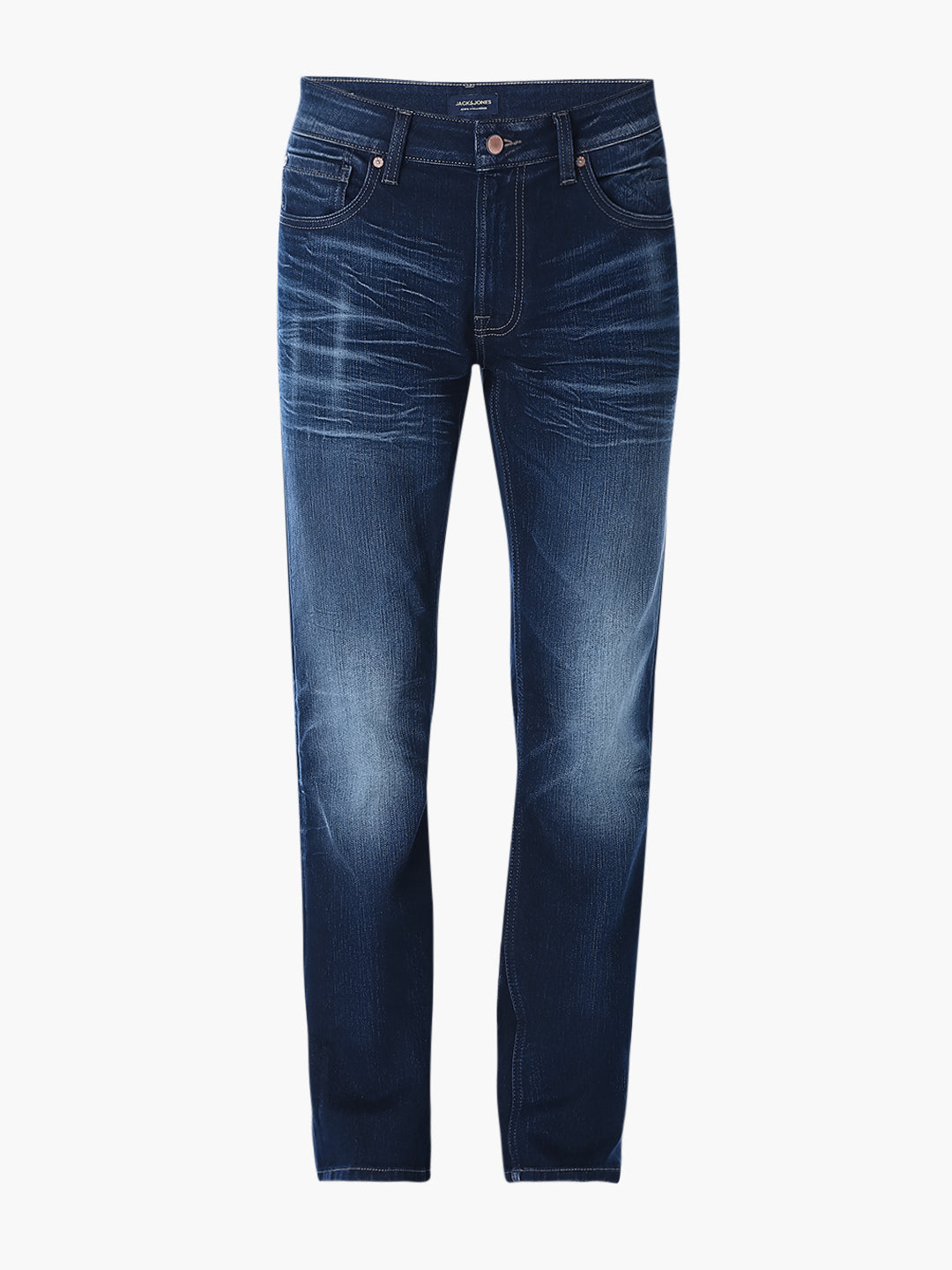 Dark Blue Washed Clark Regular Fit Jeans