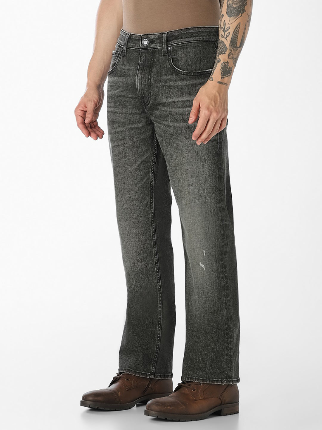 Olive Green Cliff Bootcut Jeans