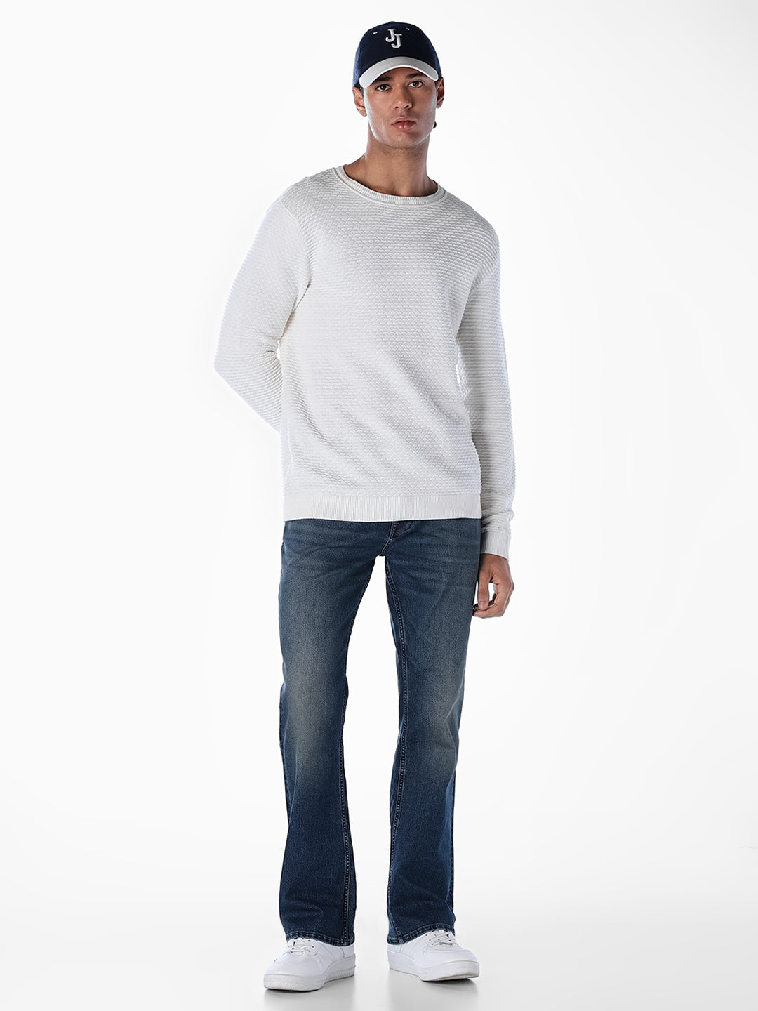 Dark Blue 5 Pocket Bootcut Jeans