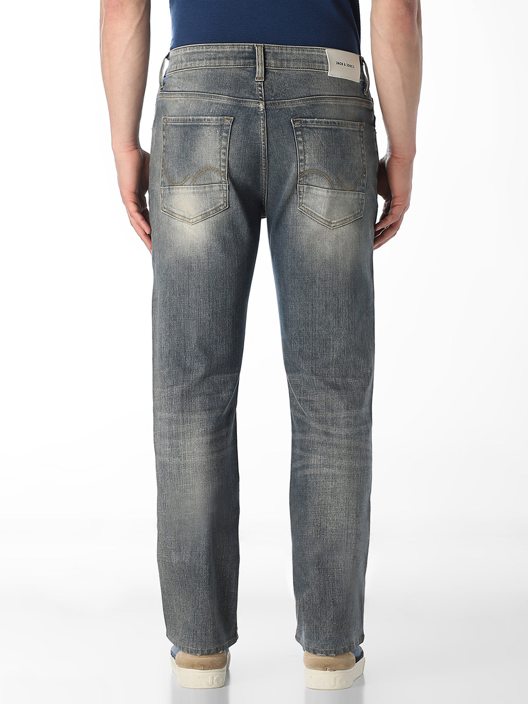 Mildly Distressed Cliff Bootcut Jeans