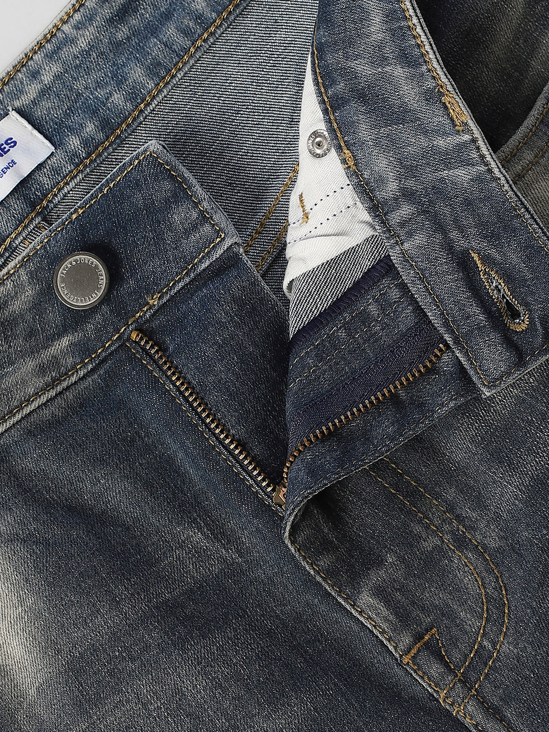 Mildly Distressed Cliff Bootcut Jeans