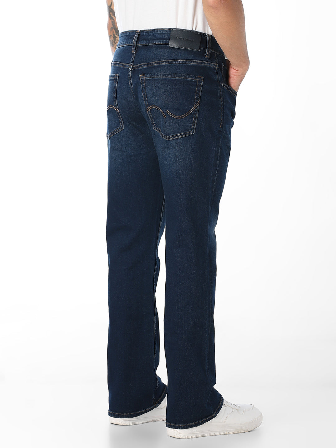 Dark Blue 5 Pocket Cliff Bootcut Jeans