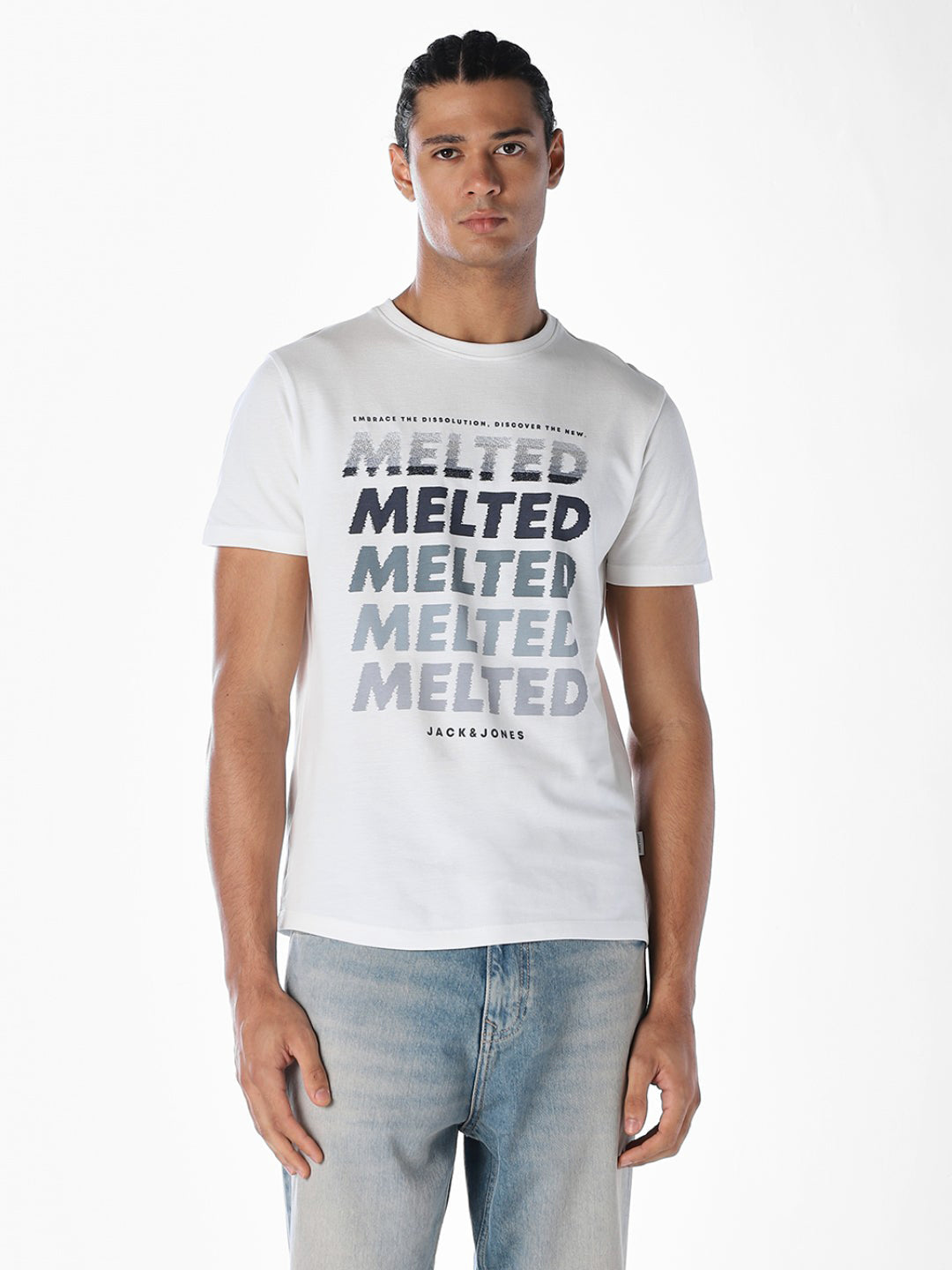 Typographic Print Cotton T-shirt