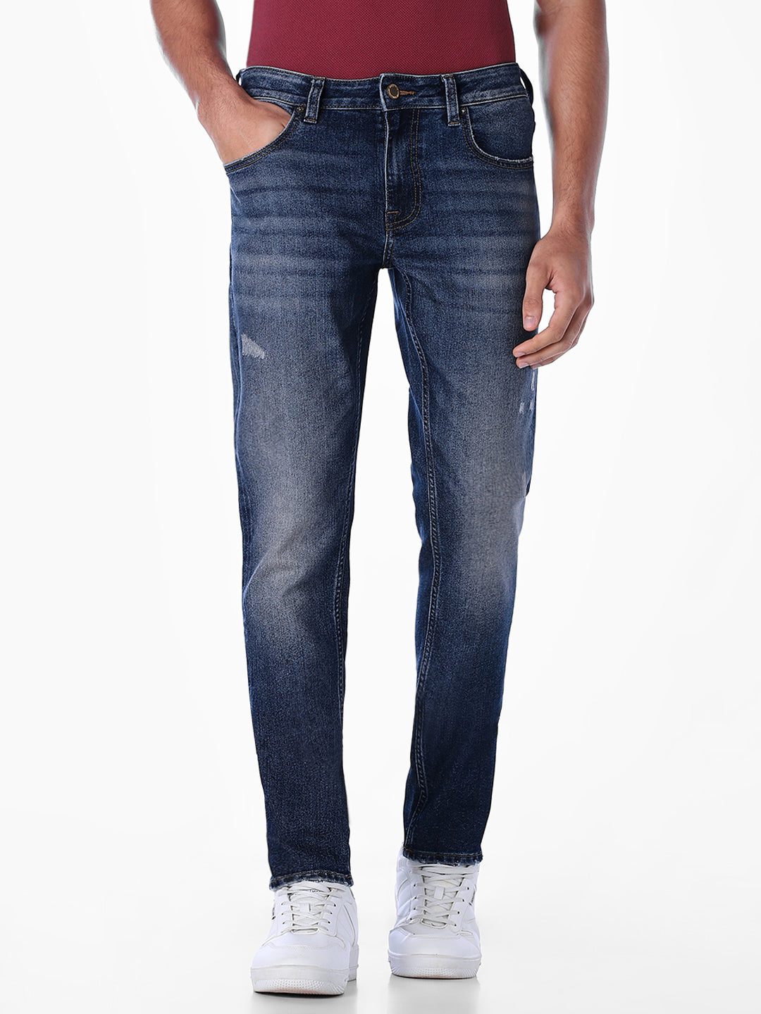 Mildly Distressed Glenn Slim Fit Jeans