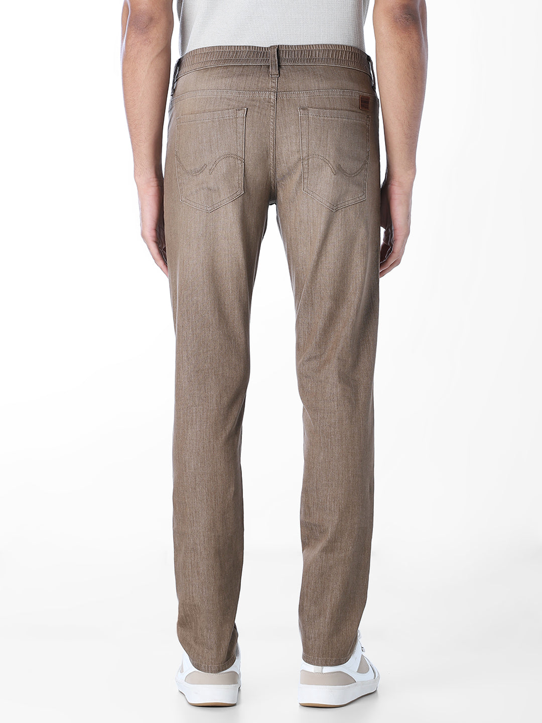 Beige 5 Pocket Glenn Slim Fit Jeans