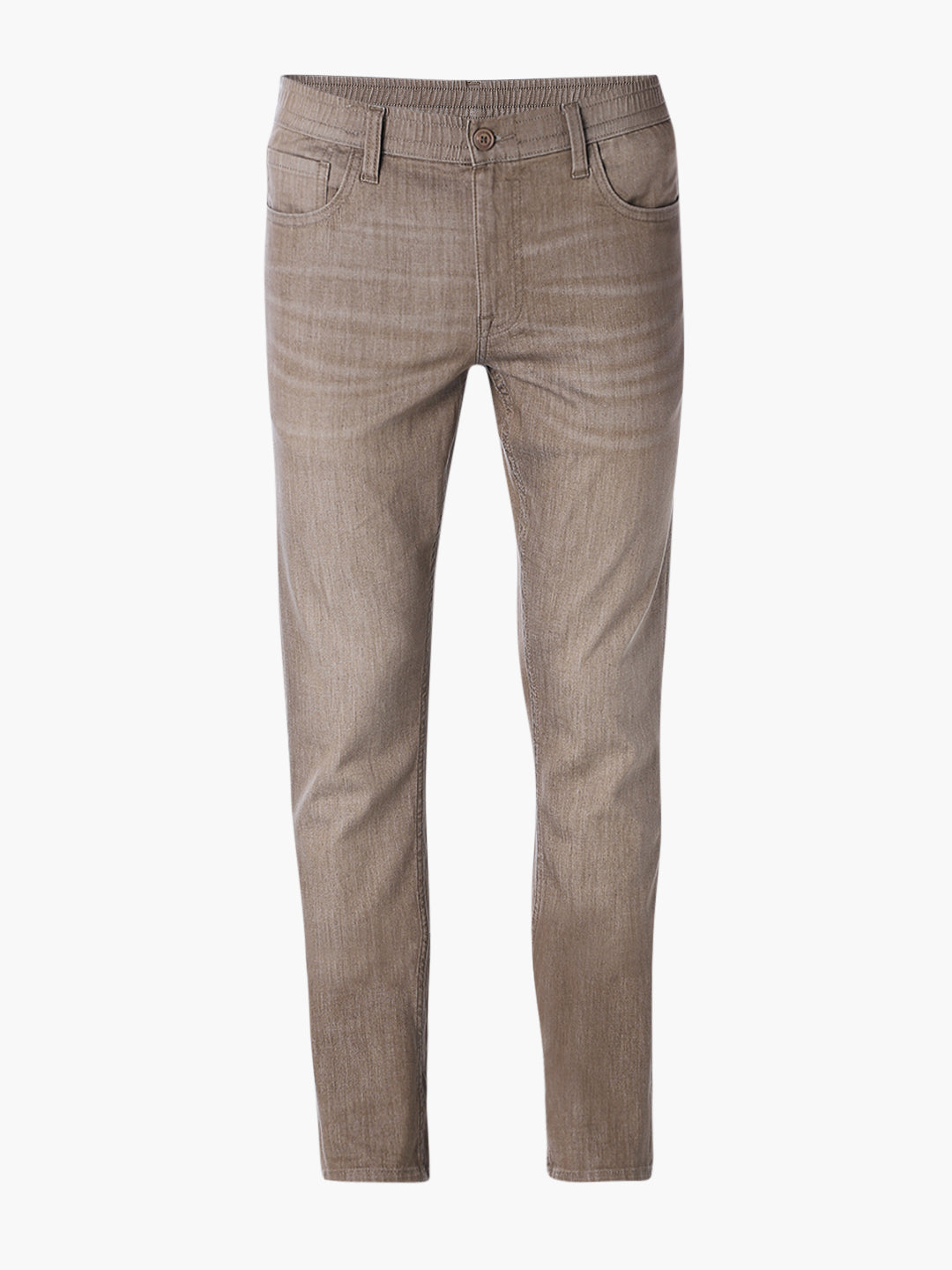 Beige 5 Pocket Glenn Slim Fit Jeans
