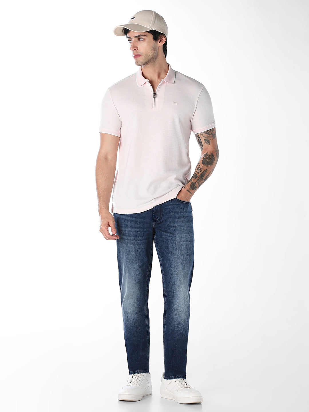 Dark Blue Washed Glenn Slim Fit Jeans