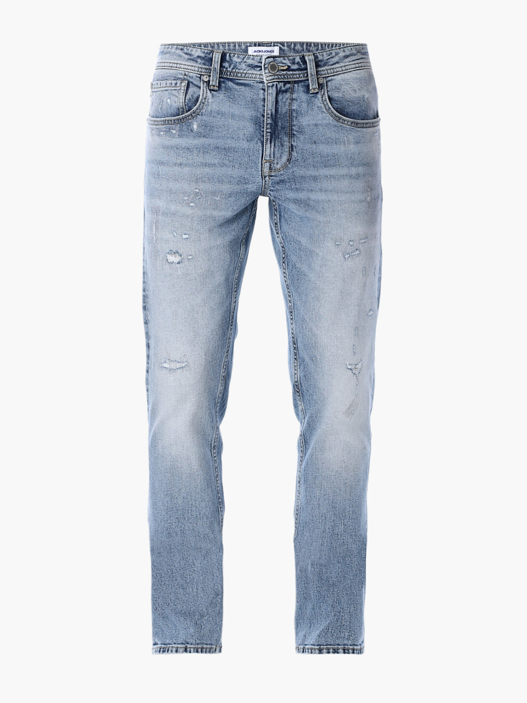 Distressed Glenn Slim Fit Jeans - Light Blue