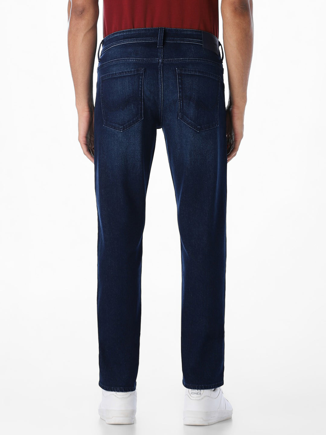 Dark Blue Mildly Washed Slim Fit Jeans