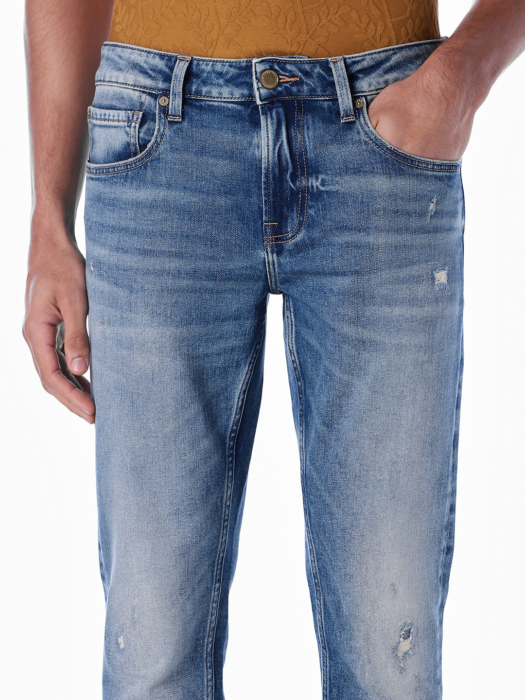 Mildly Distressed Glenn Slim Fit Jeans