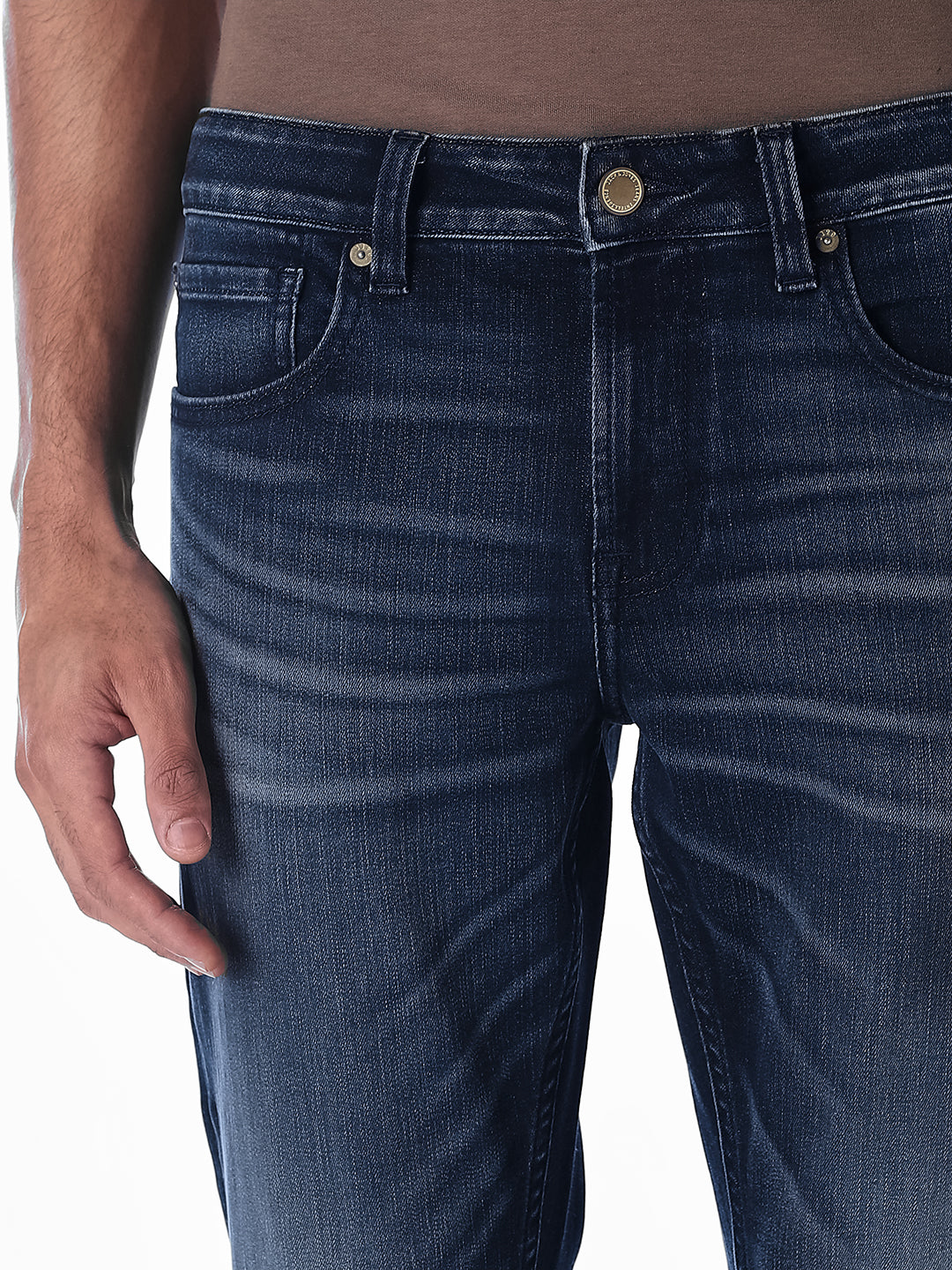 Dark Blue 5 Pocket Glenn Slim Fit Jeans