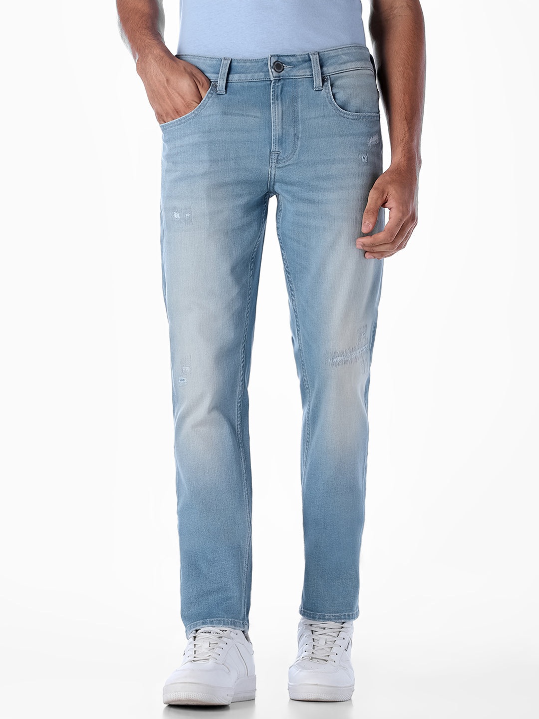 Mildly Distressed Glenn Slim Fit Jeans